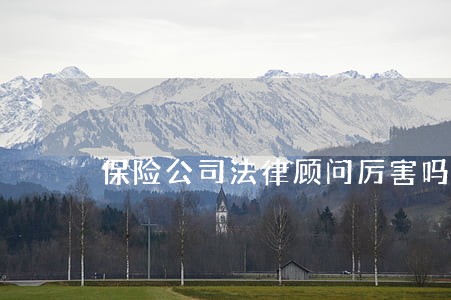 保险公司法律顾问厉害吗 保险公司法律顾问厉害吗