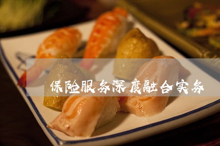 保险服务深度融合实务 保险服务深度融合实务