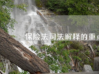 保险法司法解释的重点 保险法司法解释的重点