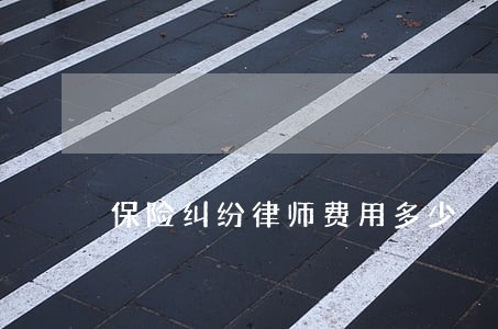 保险纠纷律师费用多少 保险纠纷律师费用多少
