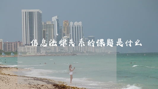 信息法律关系的课题是什么 信息法律关系的课题是什么