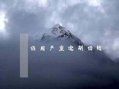信用严重逾期借钱 信用严重逾期借钱