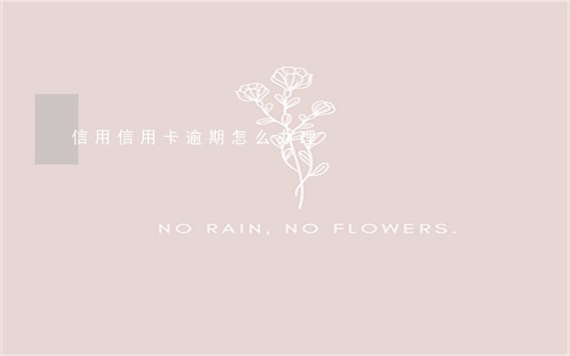 信用信用卡逾期怎么办理 信用信用卡逾期怎么办理