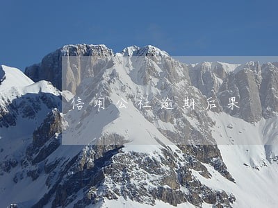 信用公社逾期后果