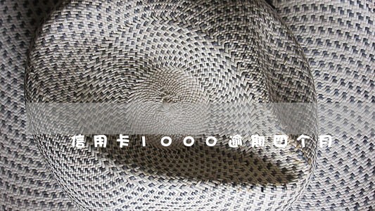 信用卡1000逾期四个月