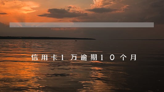 信用卡1万逾期10个月 信用卡1万逾期10个月