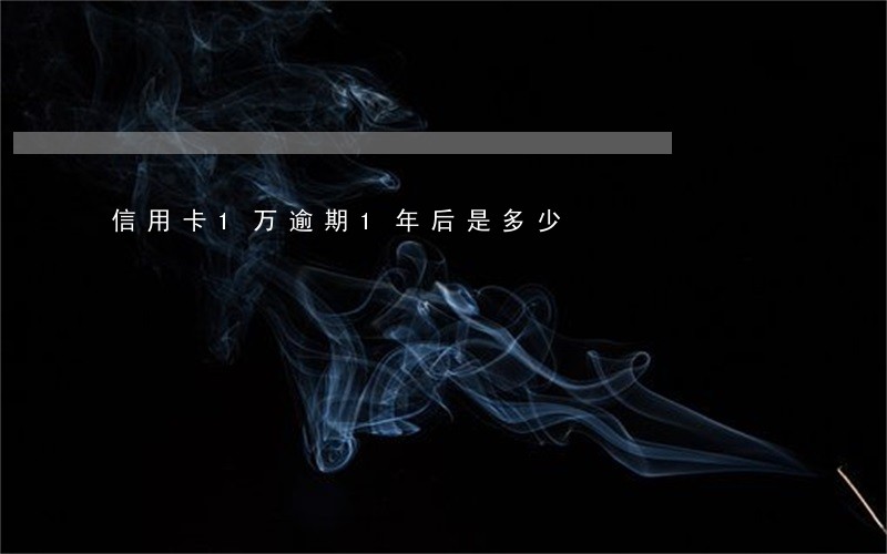信用卡1万逾期1年后是多少 信用卡1万逾期1年后是多少