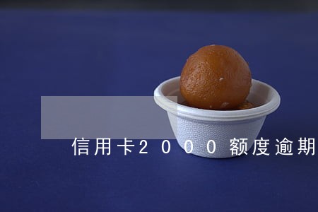 信用卡2000额度逾期 信用卡2000额度逾期