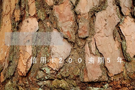 信用卡200逾期5年 信用卡200逾期5年