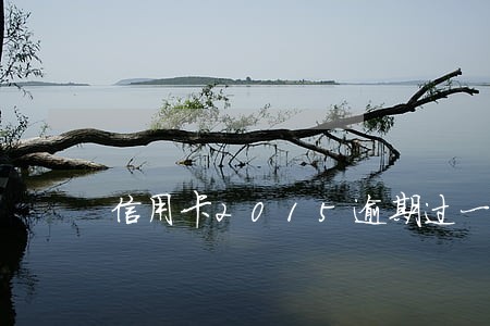 信用卡2015逾期过一次