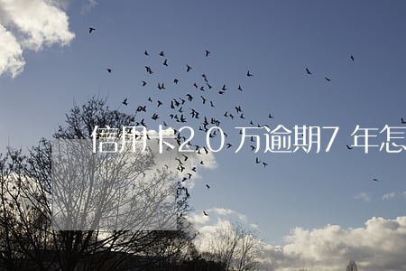 信用卡20万逾期7年怎样处理