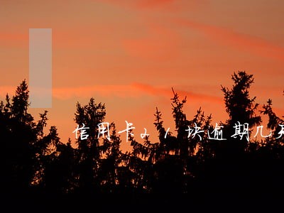信用卡21块逾期几天 信用卡21块逾期几天