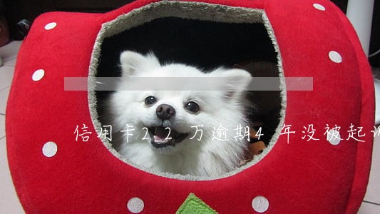 信用卡22万逾期4年没被起诉 信用卡22万逾期4年没被起诉