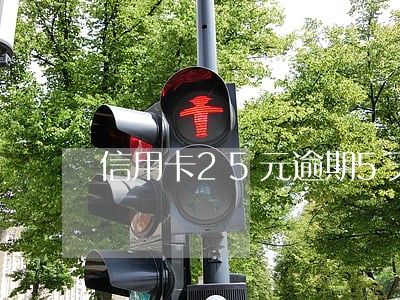 信用卡25元逾期5天 信用卡25元逾期5天