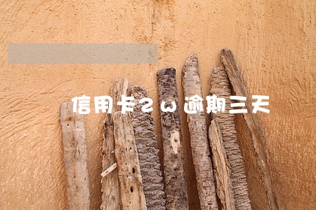 信用卡2w逾期三天 信用卡2w逾期三天