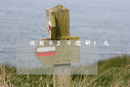 信用卡2万逾期1天