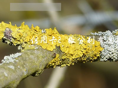 信用卡2张分别有逾期 信用卡2张分别有逾期