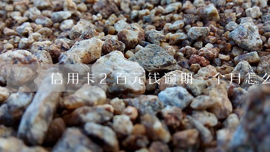 信用卡2百元钱逾期一个月怎么办