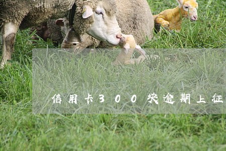 信用卡300块逾期上征信了 信用卡300块逾期上征信了