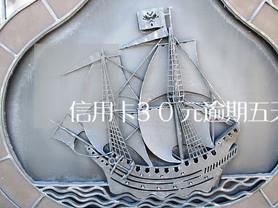 信用卡30元逾期五天