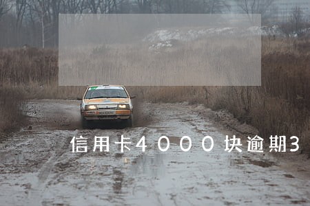 信用卡4000块逾期3个月