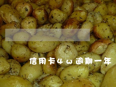 信用卡4w逾期一年 信用卡4w逾期一年
