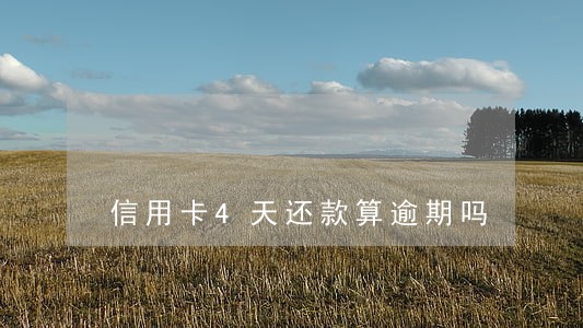 信用卡4天还款算逾期吗