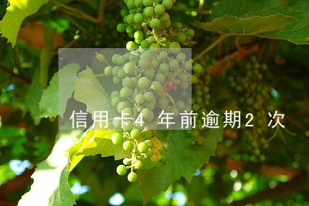 信用卡4年前逾期2次 信用卡4年前逾期2次
