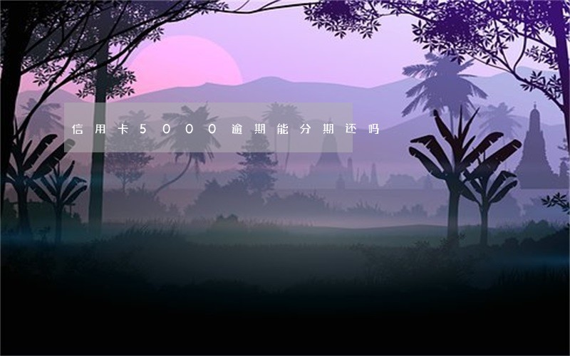信用卡5000逾期能分期还吗 信用卡5000逾期能分期还吗