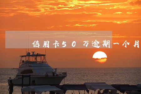 信用卡50万逾期一个月滞纳金 信用卡50万逾期一个月滞纳金