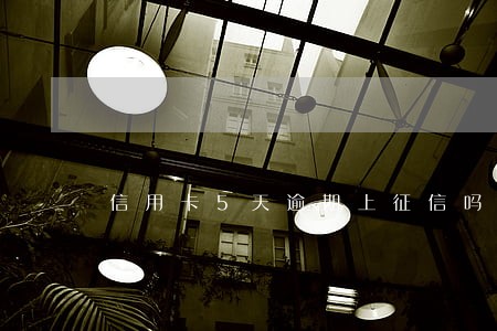 信用卡5天逾期上征信吗 信用卡5天逾期上征信吗