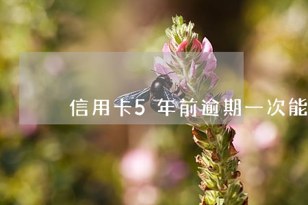 信用卡5年前逾期一次能贷款么