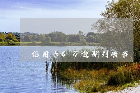 信用卡6万逾期判决书 信用卡6万逾期判决书