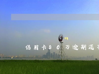 信用卡80万逾期还不起 信用卡80万逾期还不起