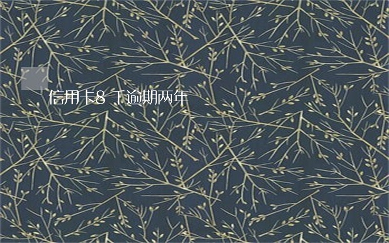信用卡8千逾期两年 信用卡8千逾期两年