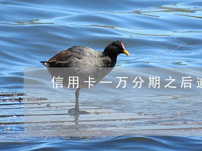 信用卡一万分期之后逾期 信用卡一万分期之后逾期