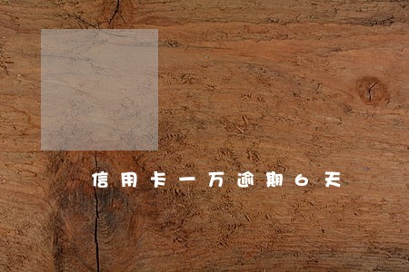 信用卡一万逾期6天 信用卡一万逾期6天