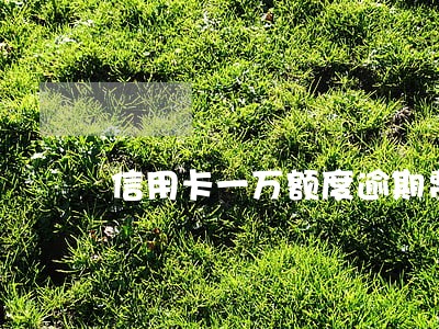 信用卡一万额度逾期费