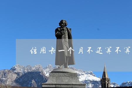 信用卡一个月不还算不算逾期 信用卡一个月不还算不算逾期