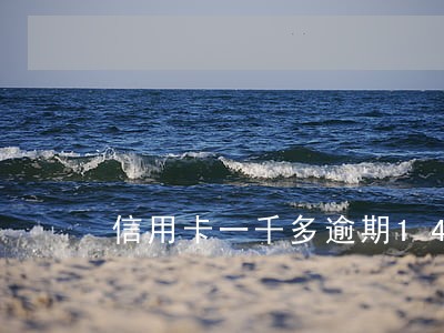 信用卡一千多逾期14天 信用卡一千多逾期14天