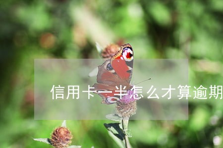 信用卡一半怎么才算逾期 信用卡一半怎么才算逾期