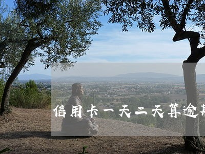 信用卡一天二天算逾期吗 信用卡一天二天算逾期吗