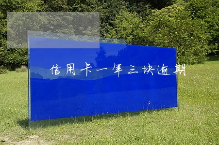 信用卡一年三块逾期 信用卡一年三块逾期