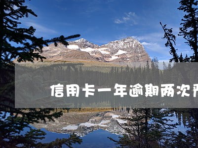 信用卡一年逾期两次严重吗 信用卡一年逾期两次严重吗