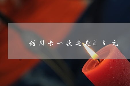 信用卡一次逾期28元