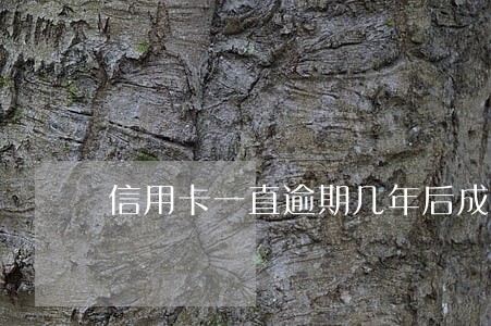 信用卡一直逾期几年后成呆账了 信用卡一直逾期几年后成呆账了