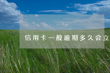 信用卡一般逾期多久会立案