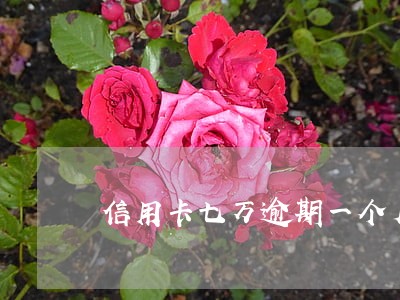 信用卡七万逾期一个月还 信用卡七万逾期一个月还