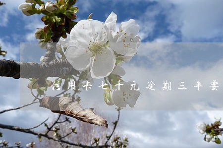信用卡七千元逾期三年要还多少