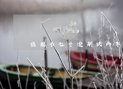 信用卡七千逾期快两年了 信用卡七千逾期快两年了